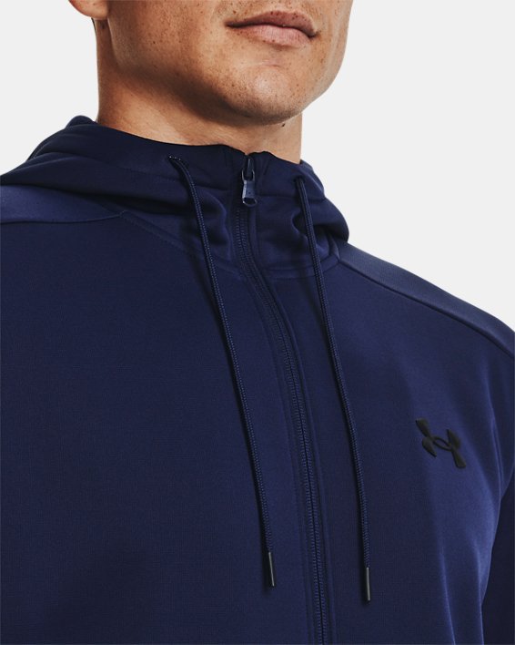 Men's Armour Fleece® Full-Zip Hoodie in Blue image number 3